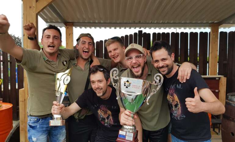 Super festeggiamenti per la vincita della doppia coppa Pablo