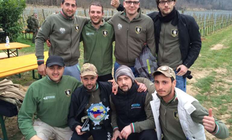 Pattuglia con trofeo 2° classificato all'Operazione Boyka