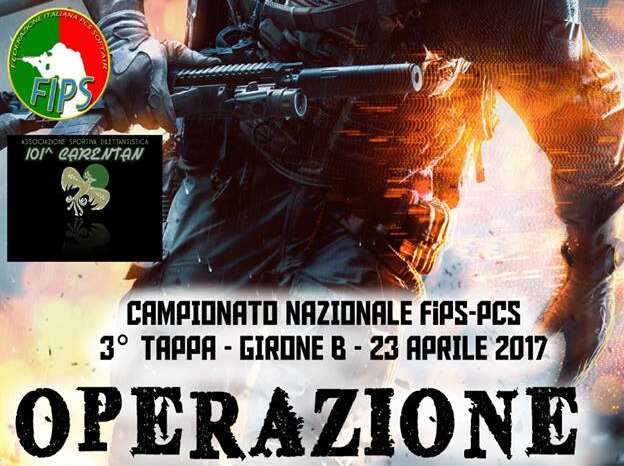 Locandina torneo 3° tappa campionato FIPS-PCS Operazione TABULA RASA