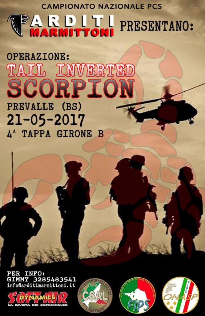 Locandina 4° tappa campionato CSAL TAIL INVERTED SCORPION