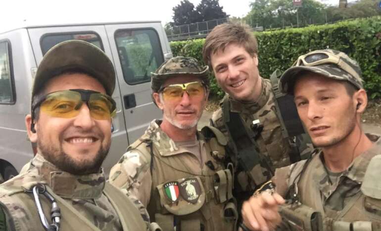 Selfie a quattro prima di partire per il torneo Pablo IX