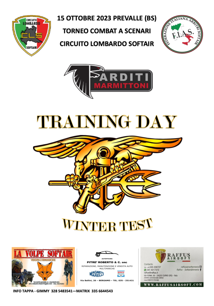 Training day - Winter test locandina