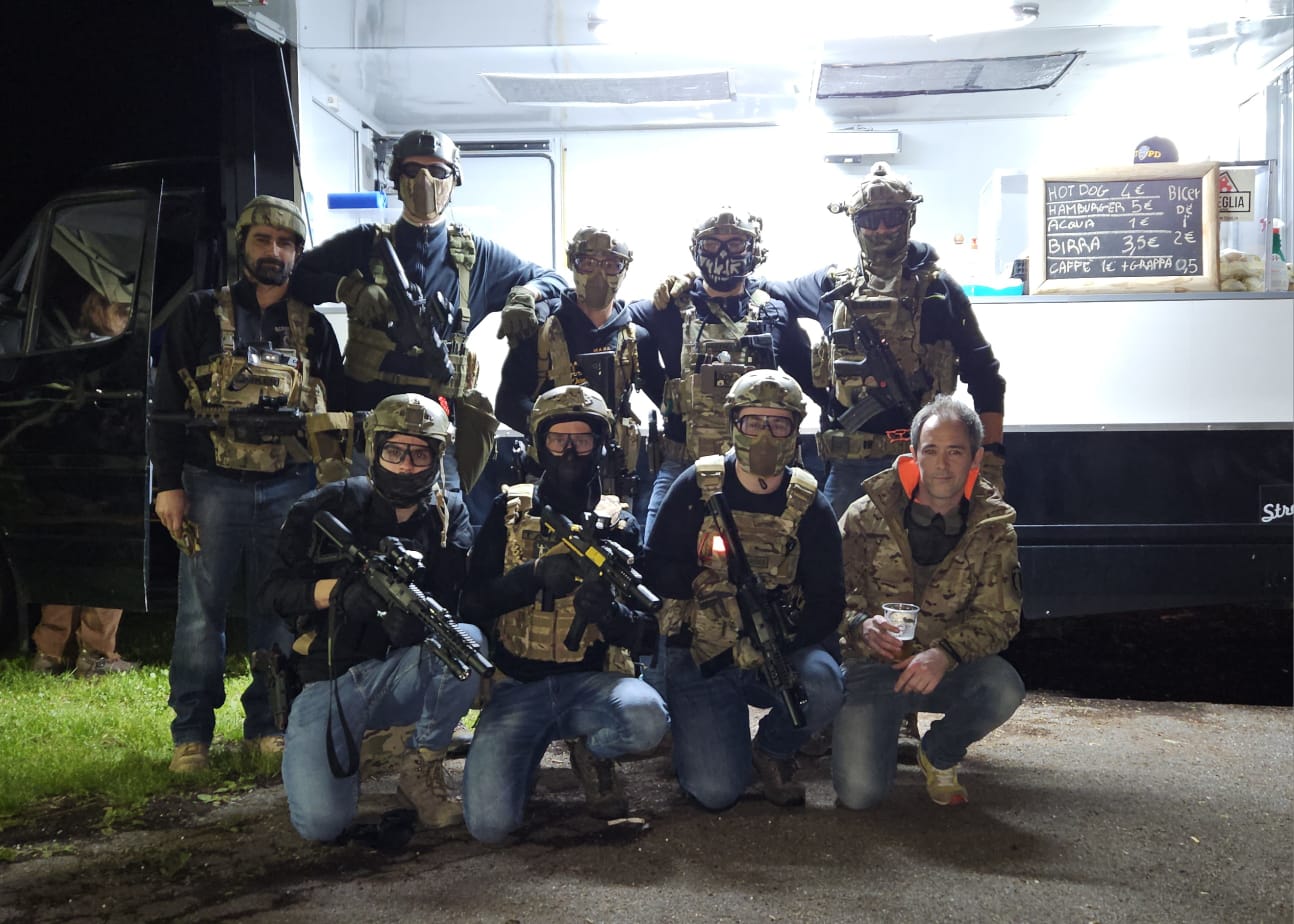 Il team prima di entrare in azione